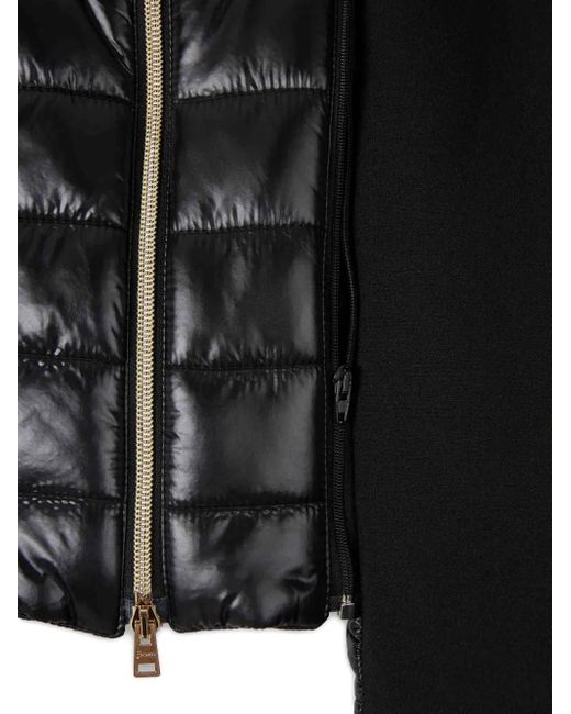 Herno Black Layered Peacoat