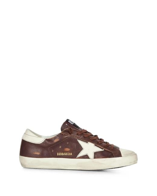 Golden Goose Deluxe Brand Brown Super-Star Distressed-Effect Sneakers for men