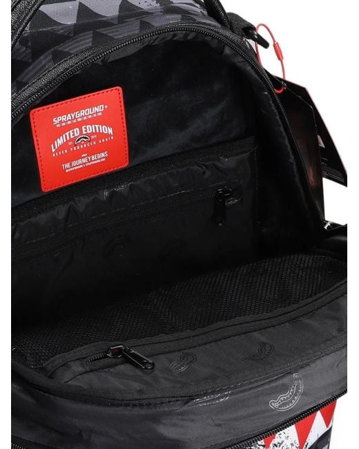 Sprayground Blue Sac À Dos Shark Mouth À Imprimé Géométrique for men