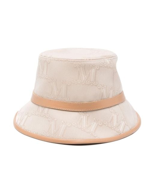 Max Mara Natural Logo-jacquard Cotton Bucket Hat