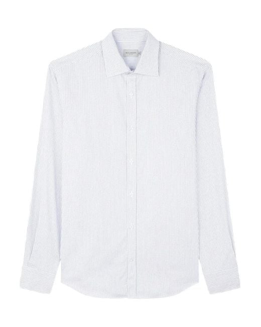 Paul & Shark White Stripe-Pattern Cotton Shirt for men