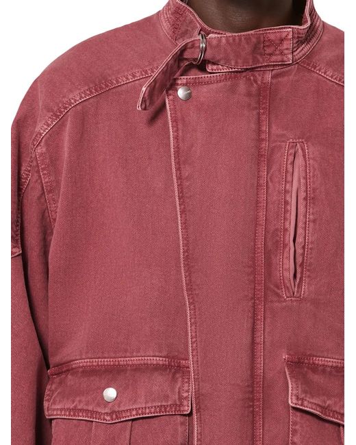 Isabel Marant Red Isaiah Cotton Jacket for men