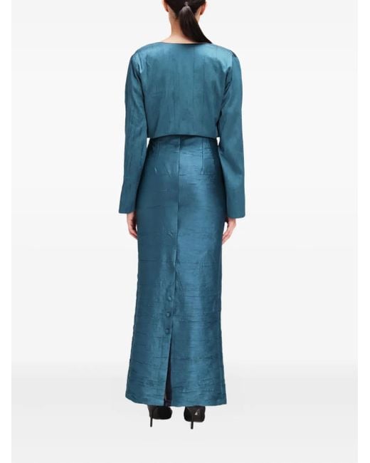 Baruni Blue Seam-Detail Maxi Dress (Set Of Two)