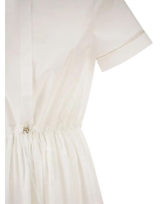 Fabiana Filippi White Short-Sleeved Polo Dress