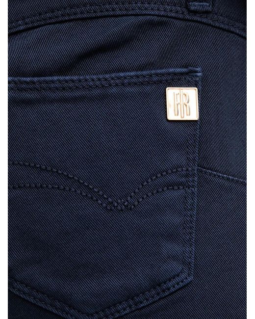 Fracomina Blue Logo-Patch Trousers