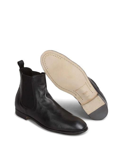 Officine Creative Black Solitude Elasticated-Side Ankle Boots for men