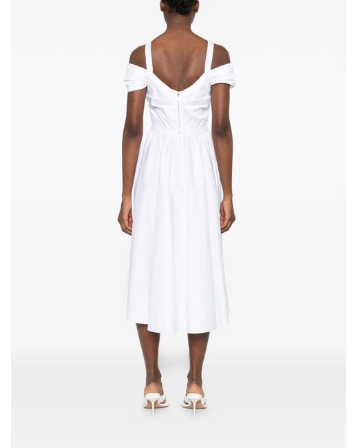 Elisabetta Franchi White Viscose Dress