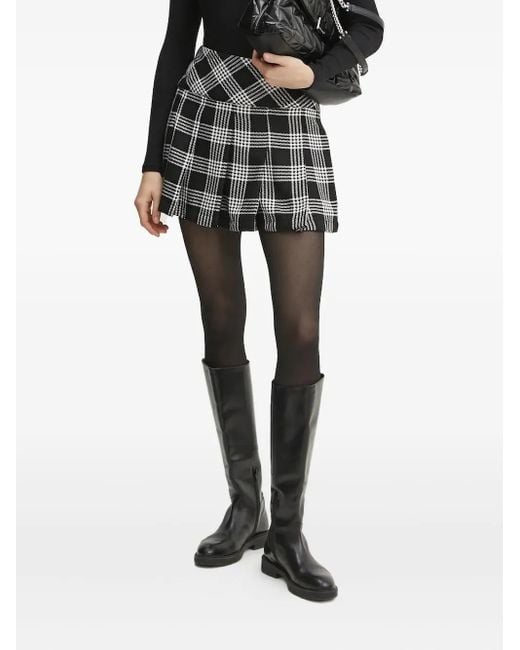 Falda plisada a cuadros Guess de color Black