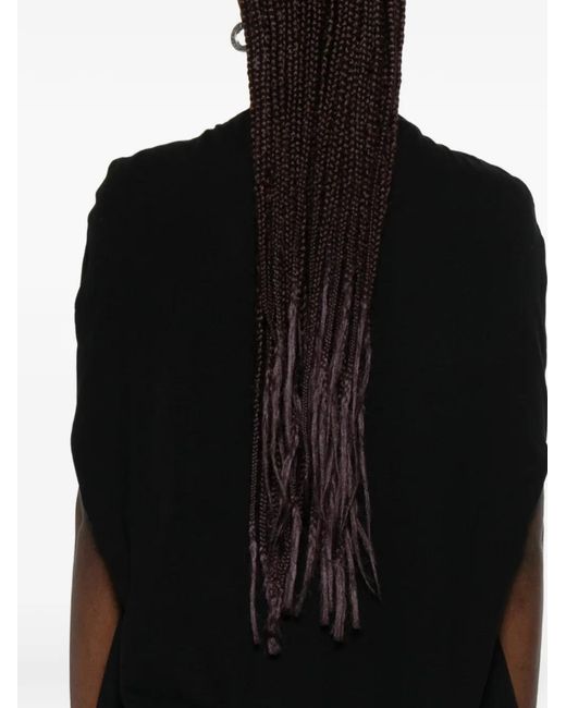 DARKPARK Black Draped Panelled Coat