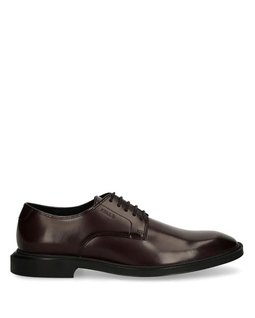 メンズ HUGO レザー ダービーシューズ Brown