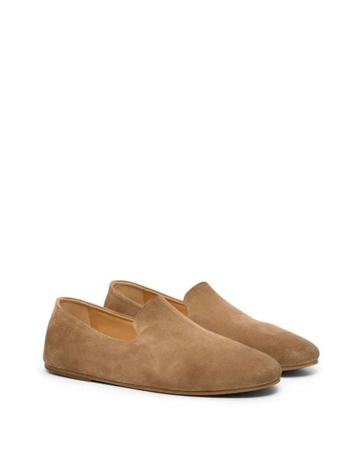 Marsèll Brown Round-Toe Suede Loafers for men