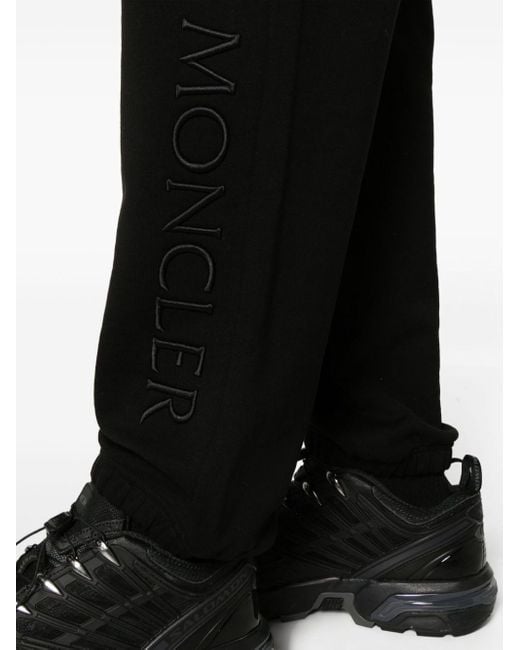 Moncler White Logo-embroidered Cotton Track Pants for men