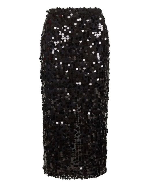 Blanca Vita Black Midirock Mit Pailletten