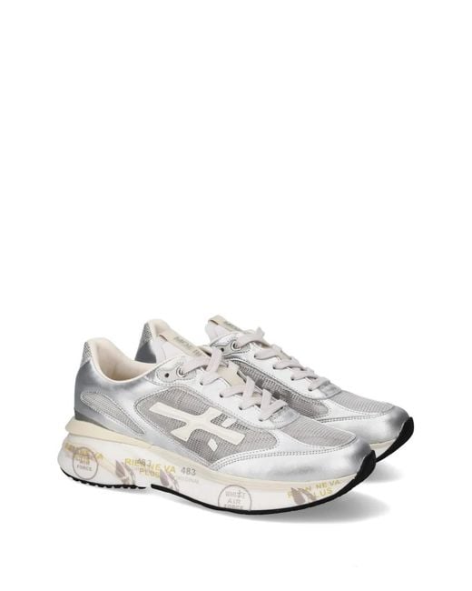 Premiata White Flat Shoes