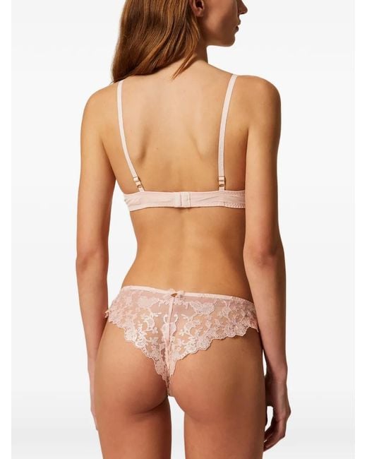 Twinset Natural Lace-Panelled Briefs