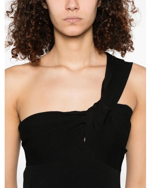 P.A.R.O.S.H. Black Gestricktes Minikleid