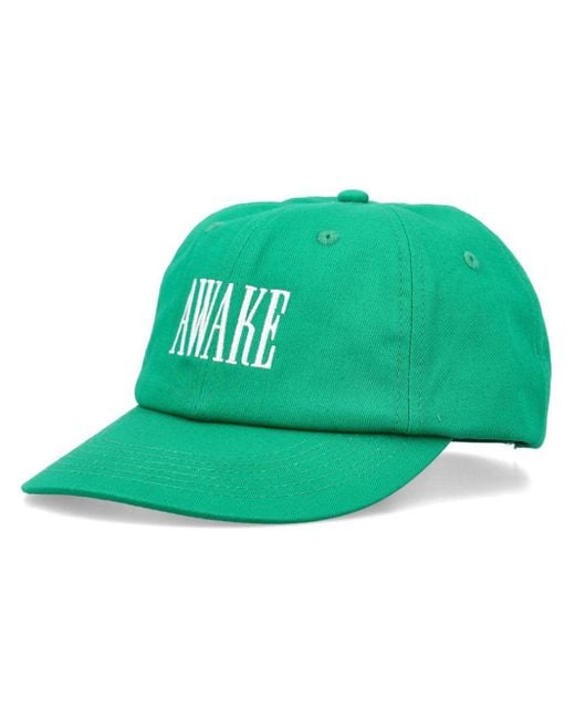 AWAKE NY Honkbalpet Met Geborduurd Logo in het Green voor heren