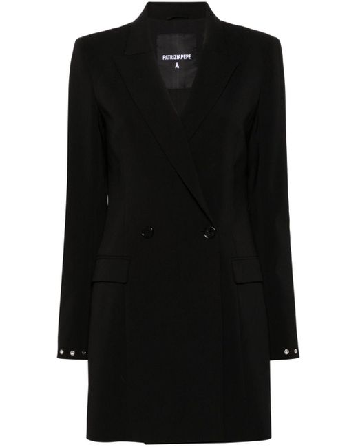 Patrizia Pepe Black Essential Blazer Mini Dress