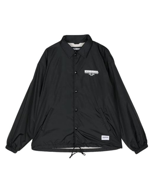 Giacca A Vento Con Stampa di Neighborhood in Black da Uomo