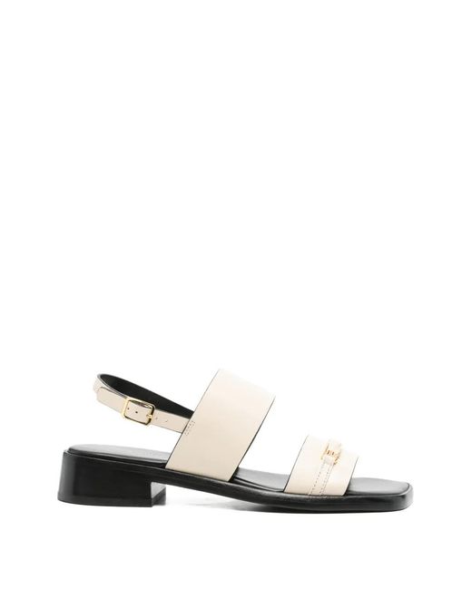 Sergio Rossi White Buckled-Strap Sandals