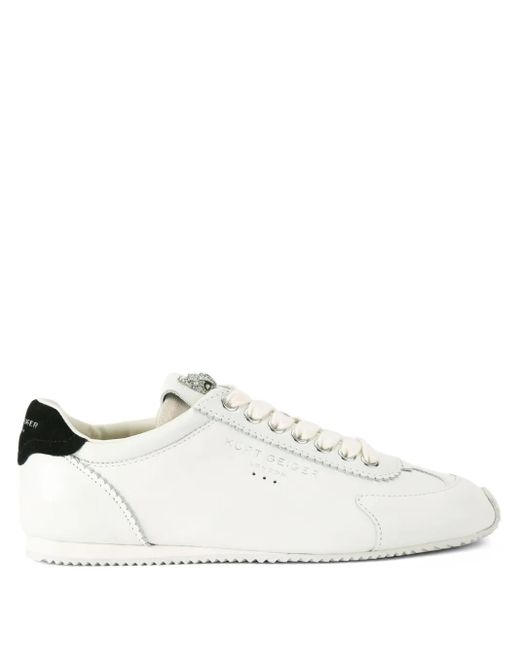 Kurt Geiger White Lace-Up Fastening Sneakers