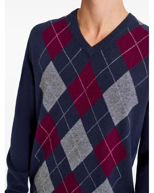 Pringle of Scotland Kaschmirpullover Mit Argyle-Muster in Blue für Herren