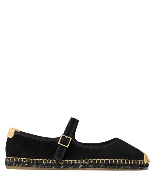 Tory Burch Black Mary Jane Espadrilles