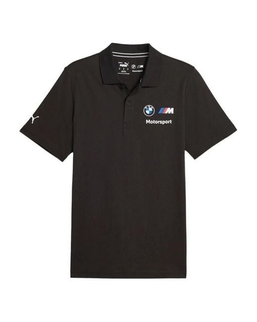 PUMA Black X Bmw Motorsport Logo Polo Shirt for men