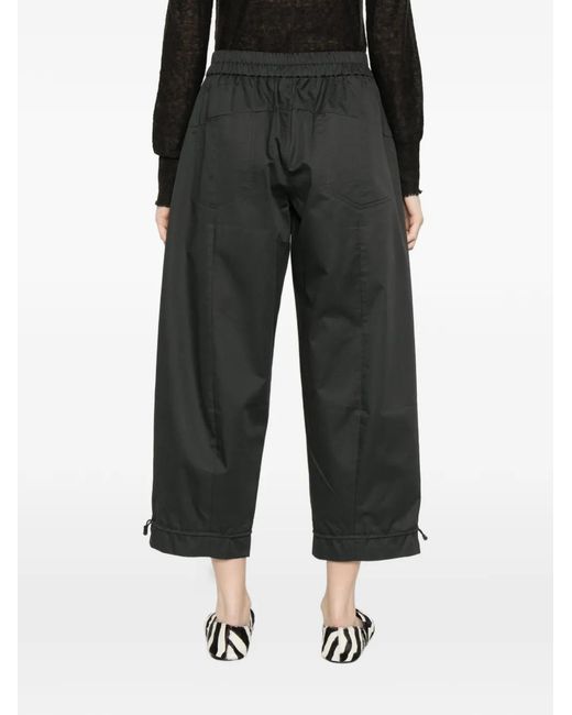 Psophia Gray Drawstrings Cropped Trousers