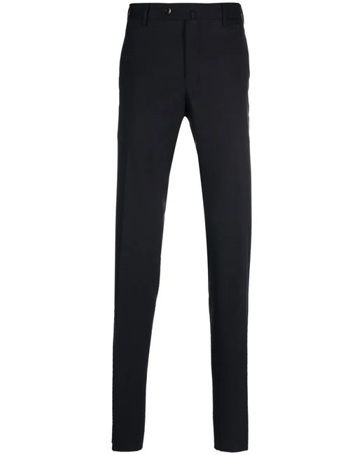 PT Torino Blue Straight-Leg Tailored Trousers for men