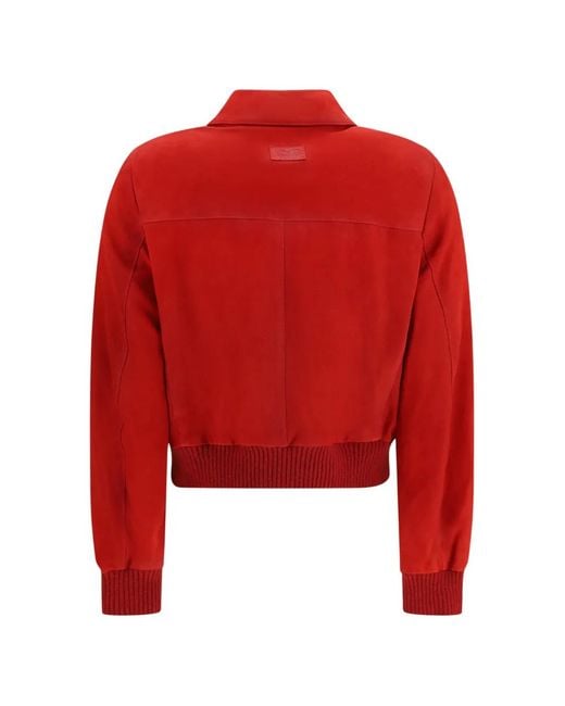 Valstar Red Ino Cropped Suede Jacket