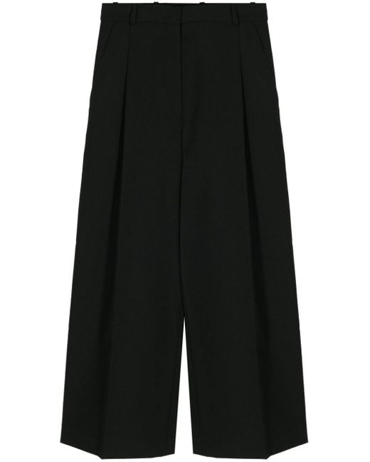 BOTTER Black Virgin Wool Tailored Trousers for men