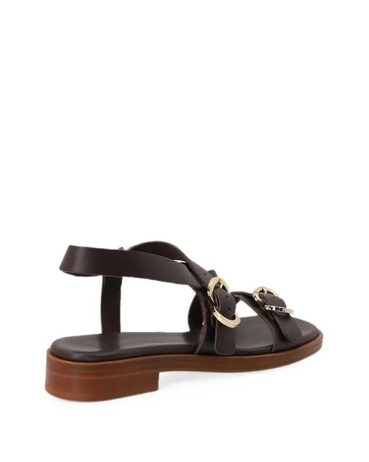 Frau White Multi-Strap Leather Sandals