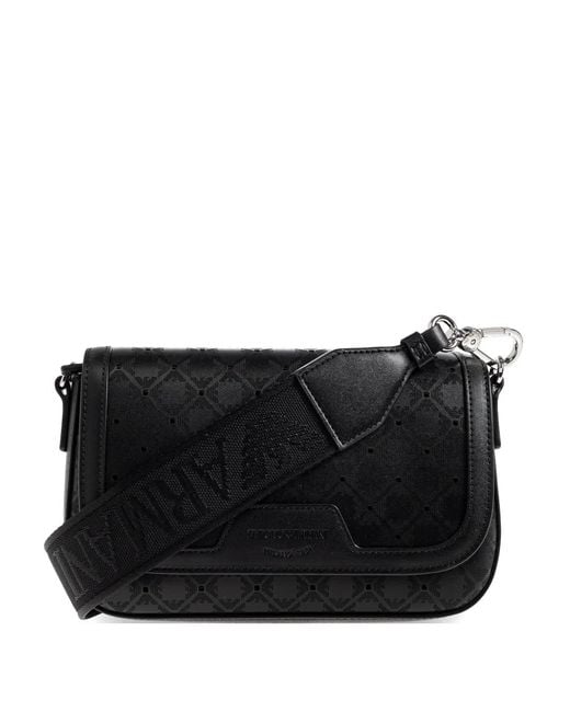 Emporio Armani Black Sac À Bandoulière À Logo Imprimé