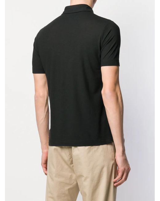 Polo Básico Zanone de hombre de color Black
