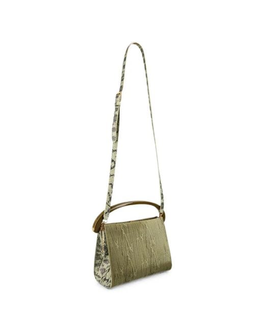 Dries Van Noten Green Medium Velvet Bag