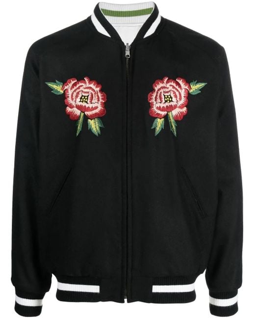 KENZO Black France Japan Reversible Bomber Jacket for men