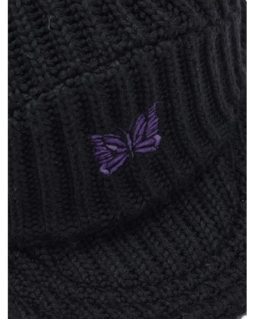 メンズ Needles バタフライ ベレー帽 Black