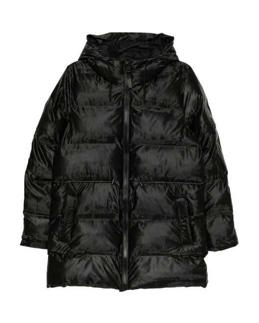 Rains Black Alta Puffer Jacket