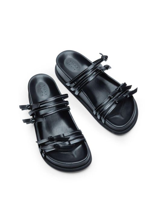 N°21 Black Tie-strap Leather Sandals