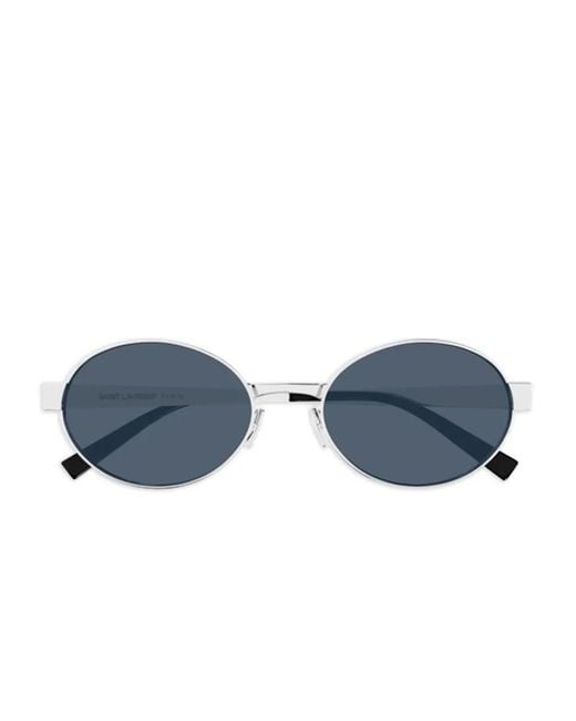 Saint Laurent Blue Round-Frame Sunglasses