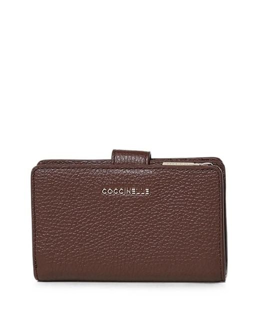 Coccinelle Brown Metallic Soft Wallet