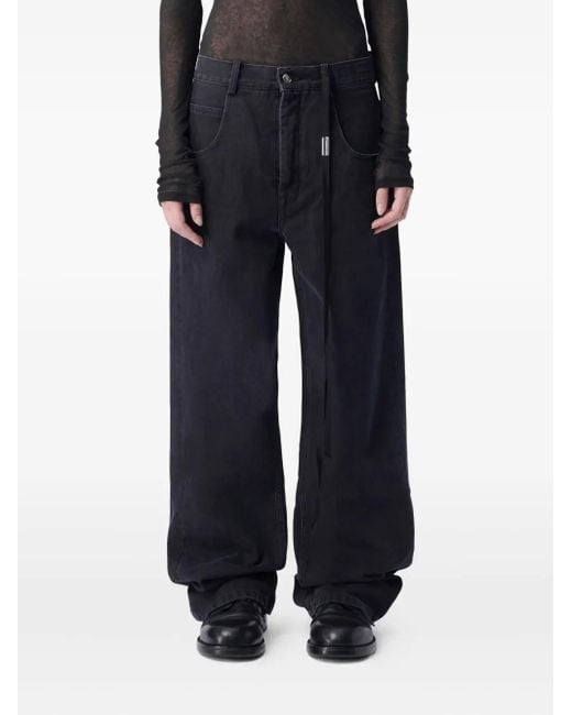 Ann Demeulemeester Black Wide-leg high-rise jeans