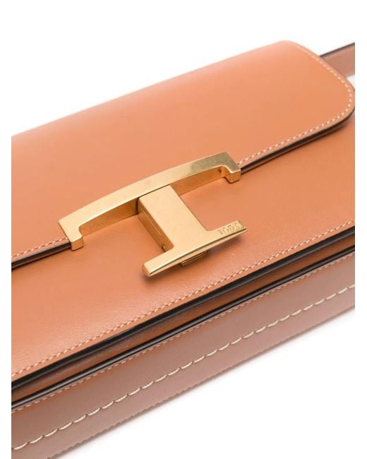 Tod's Brown Mini T Timeless Cross Body Bag