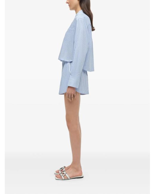 Jonathan Simkhai Blue Striped Cotton Shirt