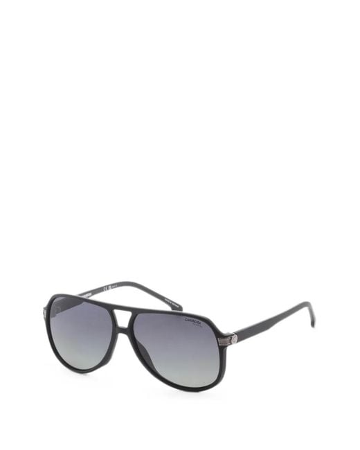 Carrera White Pilot-Frame Double-Bridge Sunglasses
