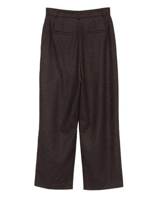 Kiton Gray Pleated Wool Trousers