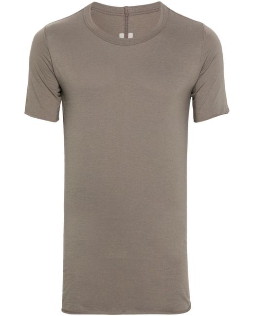 Rick Owens Basic T-Shirt aus Bio-Baumwolle in Gray für Herren