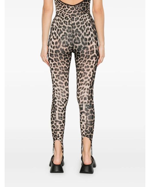 Leggings Leopardati di Baserange in Black