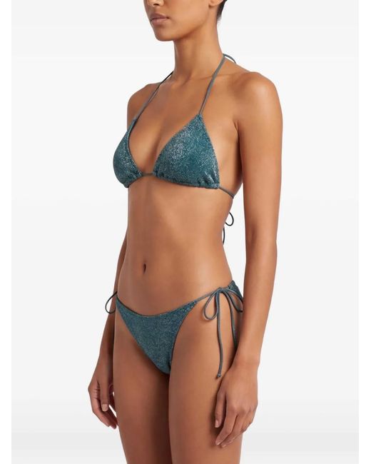 Oseree Green (Set Of Two) Triangle Tie Bikinis